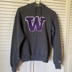 Champion UW hoodie in dark grey, size small